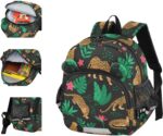 ISAOA Toddler Backpack with reins, Kids Anti-Lost Rucksack with Safety Harness,Jungle Leopard Backpack for Boys and Girls Baby Preschool Mini Bag with Leash,S
