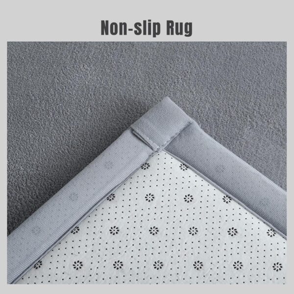 DSSHENGDS Living Room Home Decor Coral Fleece Area Rug,Modern Nursery Washable Kids Bedroom Rug,Girls Boys Soft Non-slip Soft Mat,2cm Thick Kids Carpet-E-60 * 100cm - Image 2