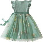 NNJXD Baby Girl Flower Embroidery Tulle Dress Elegant Toddler Birthday Party Dresses - Image 2