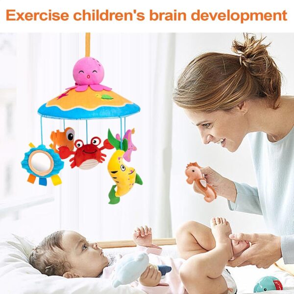 Mobile for Crib | Bell Baby Mobile Crib Toy | Rotating Cute Animal Nursery Decor, Educational Toys for Girls Boys, Stroller Accessories - Image 8
