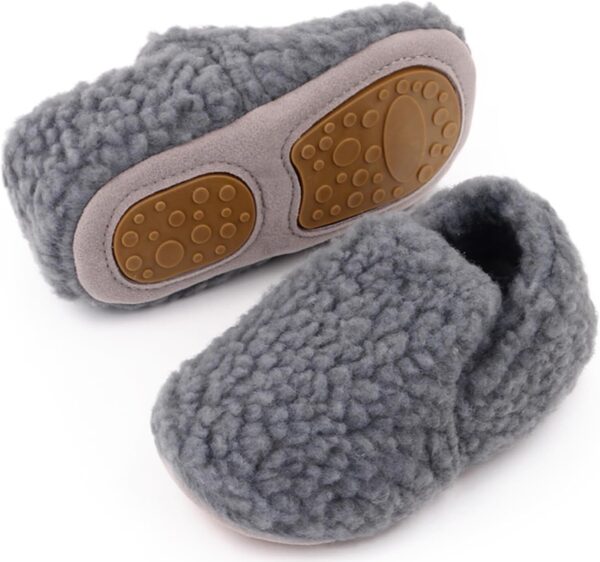 Maeau Baby Boys Girls Lightweight House Slippers Winter Warm Fleece House Shoes Winter Anti-Slip First Walking Shoes Prewalker Boots - Image 3
