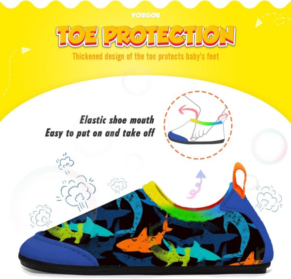 Yorgou Baby Boys Girls Water Shoes Toddler Beach Shoes Barefoot Aqua Socks Non-Slip for Pool Beach - Image 6