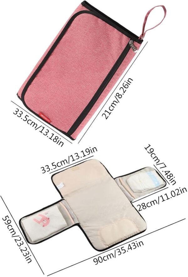 Foldable Diaper Changing Pad, Waterproof Diaper Storage Bag, Compact Portable Changing Pads for Parks, Shopping Malls, Restaurants, Travel, Camping - Image 6