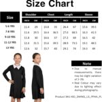 janisramone® Girls Peter Pan Collar Dress, Long Sleeve Dress for Kids, Peter Pan Swing Dress for Girls, Kids Plain Swing Dress, Girls Party Dress for Halloween, Girls Dresses Age 5-13 Years - Image 5