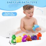 Color Changing No Hole Bath Toys for Kids Toddlers, Color Change Sea Creatures Ocean Animal Toys with Drying Bag Baby Bath Toys Water Toys Floating Fish Toys Easter Gift - Image 4