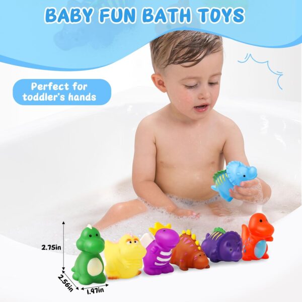 Color Changing No Hole Bath Toys for Kids Toddlers, Color Change Sea Creatures Ocean Animal Toys with Drying Bag Baby Bath Toys Water Toys Floating Fish Toys Easter Gift - Image 4
