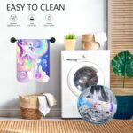 Baby Bath Mat for Tub Non Slip-40 X 16 Inch Extra Long Kids Bathtub Mat Non Slip, Upgrade Bath Tub Shower Mat Anti Slip with Suction Cups & Drain Holes for Bathroom, Machine Washable,Rainbow Unicorn - Image 5