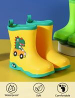 SEAUR - Girls Wellies Toddler Rain Boots Kids Wellington Boots Cute Patterns Boys Wellies Non-Slip Outdoor Shoes - Image 5