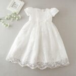 Leideur Baby Long Christening Gowns White Baptism Dress Special Occasion Dresses for Girls Birthday - Image 5