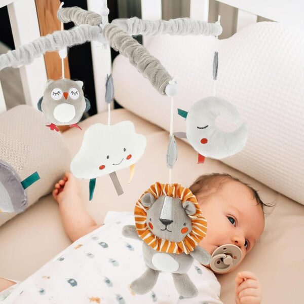 Musical Cot Mobile - Nursery Toddler Cot Mobile with Plush Dolls | Easy to Install Soft Cover Design Boys Girls Bed Decoration for Bedroom, Children Room - Image 3