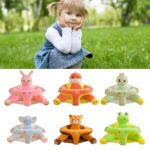 Wallfire Animal Shape Baby Floor Seat Cover, Super Soft Learn to Sit Support Sofa Cover, Baby Sitting Chair Cover with Non-Slip Bottom, Higher and Bigger Baby Lounger Cover for 3-36 Months - Image 7