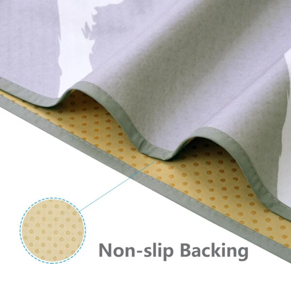 Large Splat Mat for Under High Chair/Arts/Crafts, WOMUMON Washable, Waterproof, Non Slip, Portable Floor Protector for Baby, Kids, Durable Spill, Splash Mat for Pet - Image 3