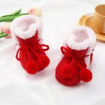 Shoe for Baby Girls Boys Warm Soft Booties Anti Slip Socks Shoes Pre-Walker Shoes Mary Jane Infant Toddler Shoes Baby Boys Girls Indoor Slippers Floor Socks - Image 5