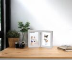 Hinged Double Photo Frame 6x4'' White,Wood Effect 4x6'' Double Picture Frame,White Twins 6x4'' Photo Frame with Glass Holds 2 Standard10x 15cm Photoes, Foldable 6x4 frames mother Day gift - Image 2