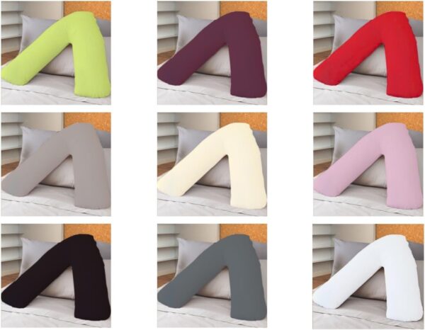 JaaZ Textile Big List Of MANY PATTERNS PRINTED & PLAIN DYED V Shape Pillow Cases Ideal For Back & Neck Support, Pregnancy and Nursing. (Set Of Two (2 Pieces), Pattern 7) - Image 3