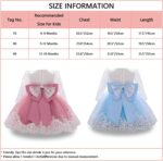 WOCINL Baby Girls Christening Long Sleeve Lace Bowknot Dresses Princess Wedding Birthday Pageant Party Baptism Tutu Gown - Image 7