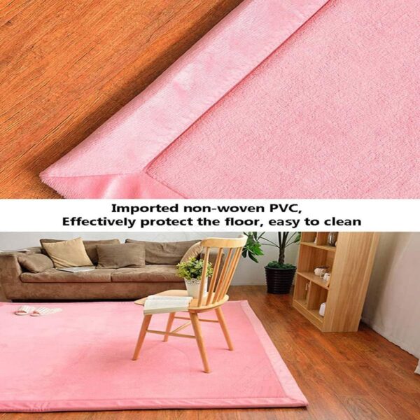 GGoty Large Area Rug Coral Velvet Baby Play Mat,Thick Children Study Kitchen Nursery Carpet Crawling Mat for Baby Non-slip Yoga Mat (180 * 200 * 2cm,Blue) - Image 7