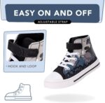 Unisex Trainers Easy Fasten Boys Girls Casual Sneakers Kids High Top Canvas Sports Shoes - Image 2