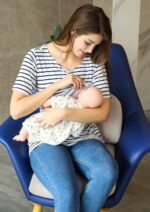 Smallshow Nursing Tops Women’s Maternity Short Sleeve Shirts Maternity Breastfeeding Clothes - Image 6