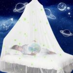 Bed Canopy with Glowing Space in The Dark, Bed Curtain for Baby Cot, Kids Bed & Toddler Bed, Single & Double Bed, Mosquito Net Canopy for Girls or Boys Room, Fire Retardant Fabric - Image 2