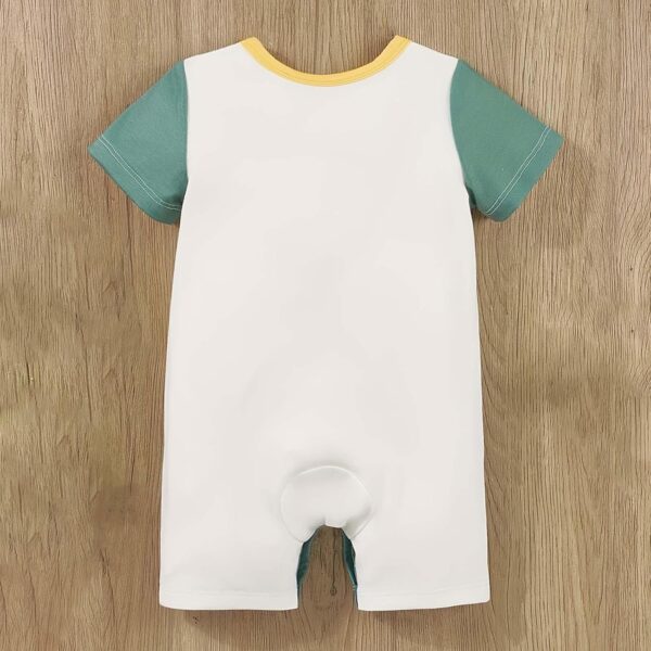 EHJRE Baby Boys Summer Button Jumpsuit Short Sleeve Baby Romper Summer Romper for Halloween Sleepwear Family Gathering - Image 6