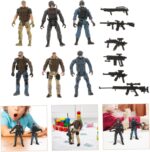 VICASKY 6pcs Soldier Model Tank Mini Play Figure Playsets Accessories Army Men Army for Boys Solider Boy Action Figures Army Soldier Boy Plastic - Image 9