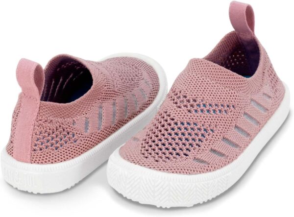 JAN & JUL Baby Toddlers Kids Boys Girls Light-Weight Breathable Breeze Knit Sneakers, Non-Slip Air Cushion Soles, Slip-on Shoes - Image 2