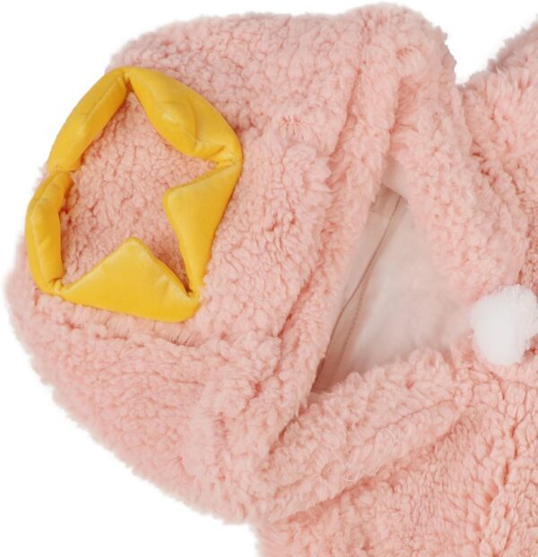 TINAYAUE Hooded Cloak Cloaks Warm Knitted Poncho Toddlers Lamb Wool Cape Poncho Coat Hoodies Winter Halloween Cape Snowsuit Outwear Hooded Wool Blend Capes for Boys Girls Baby - Image 3