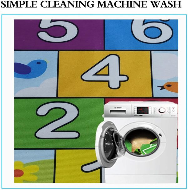 IMhope Nursery Rug Kids Hopscotch Floor Rugs, Soft Non Slip Childrens Rug Play Mat Baby Crawling Mat Carpet Decor Gifts for Boys, Girls, Bedroom, Playroom - 80 x 120cm (2.6ft x 3.9ft approx) - Image 5