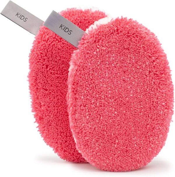 waschies Kids Washing Pads for Babies and Children, for Cleaning Only with Water, Reusable, Skin-Friendly, Super Soft, Made in Germany, Pink, Set of 2 - Image 2