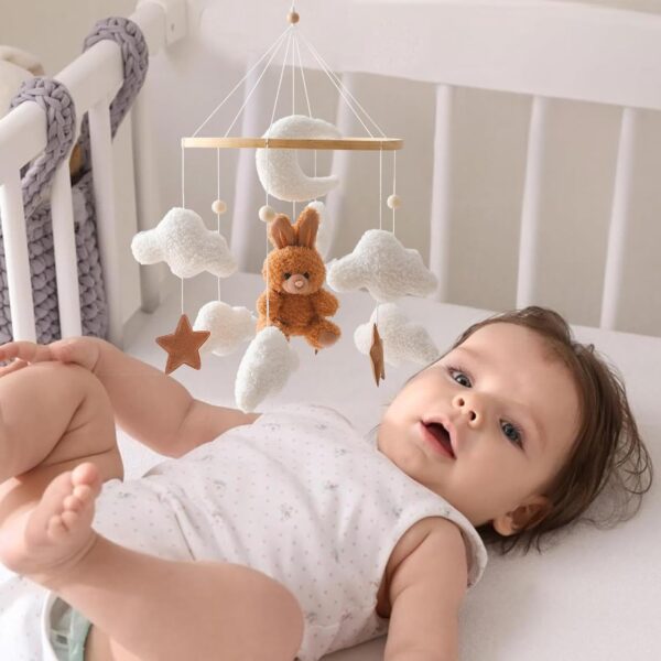 Sirseon Baby Crib Mobile,Pendant for Nursery and Ceiling Decoration - Cartoon Ceiling Pendant Bassinet Rotation Toy for Home, Kids Room, Bedroom - Image 3