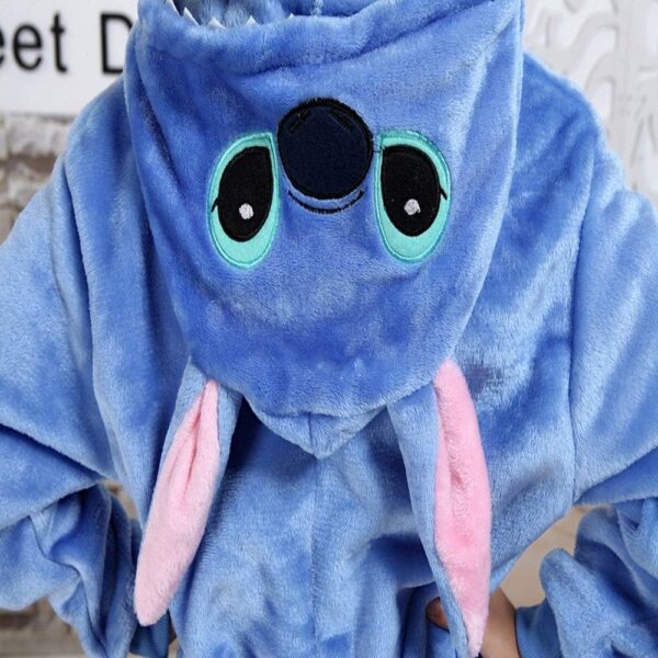 Auspicious beginning Stitch Kids Pajamas Animal Cosplay Costume Onesie Sleepsuit Homewear Kigurumi Pajamas - Image 4