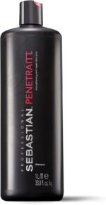 Sebastian Professional Penetraitt Shampoo, Strengthen & Repair for Damaged Hair, Professional Hair Care, 1L