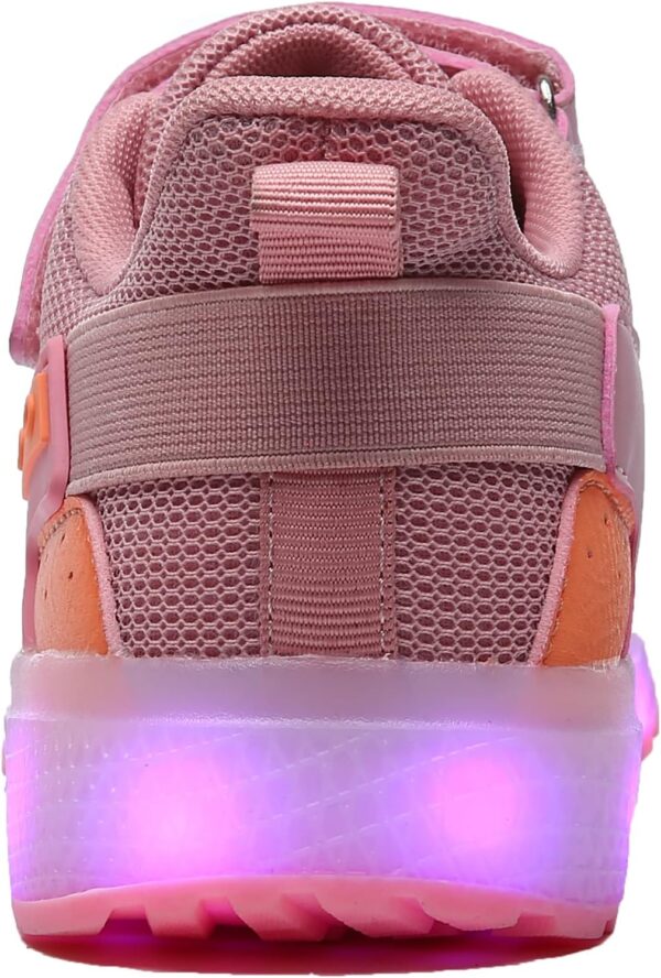 Nishiguang LED Light Up Shoes Kids Girls Boys Breathable Flashing Slip-On Sneakers (Toddler/Little Kid/Big Kid) - Image 3