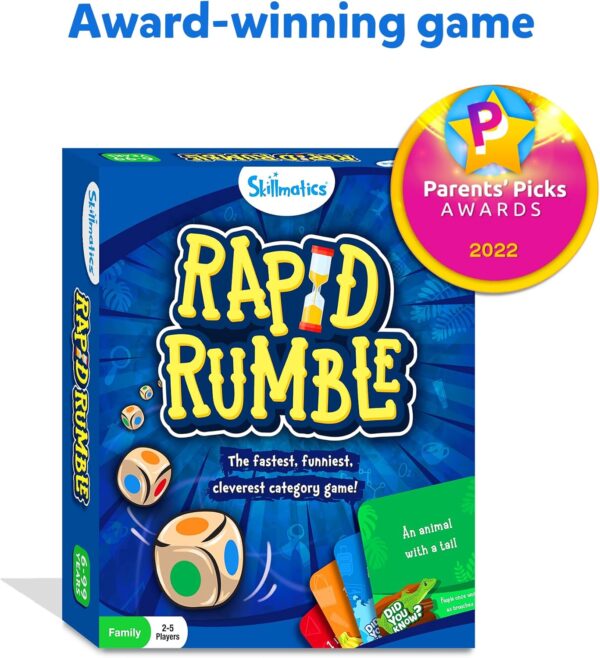 Skillmatics Rapid Rumble - Fast-Paced Board Game for Kids, Teens & Adults, Fun for Family Game Night & Educational Toy, Quick-Thinking Card Game, Gift for Ages 6, 7, 8, 9 & Up - Image 6