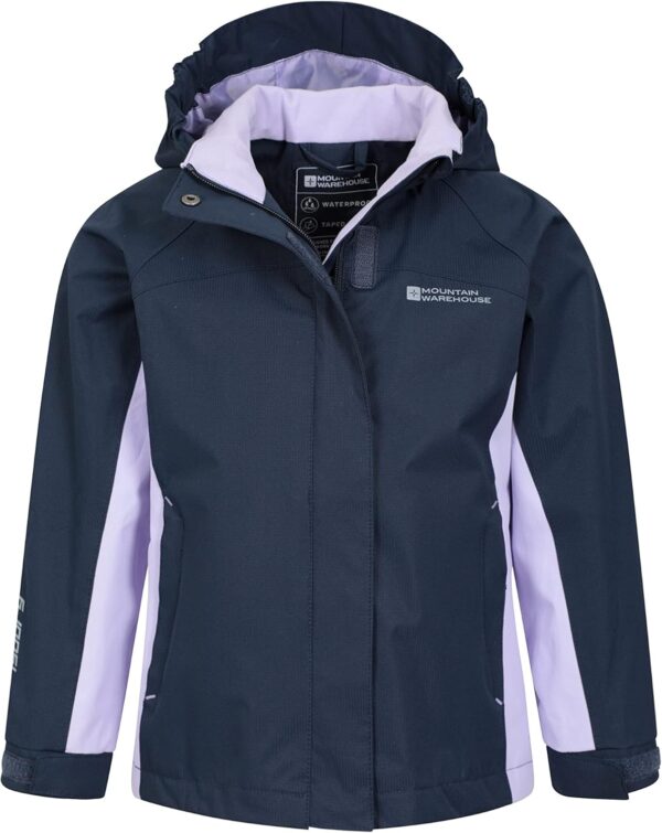 Mountain Warehouse Shelly II Kids Waterproof Jacket - Taped Seams Childrens Rain Coat, Adjustable Cuffs, Boys & Girls - For Camping, Walking & Outdoors - Image 5
