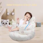 Inflatable Baby Seat with Built in Pump for Babies 3 Months & Up, Baby Floor Seats for Sitting Up, Blow Up Baby Chair for Infants - Unicorn - Image 3