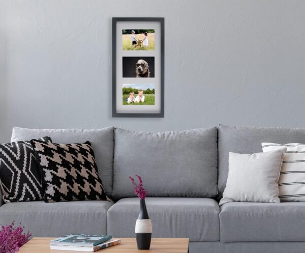 Multi Photo Frames 3-6x4'' Black Multi frames 4x6'', College frames 3-4x6'' Family Photo Frames, Multiple Photoes 4x6''Multi Picture frames for Tabletop and Wall Hanging. - Image 4