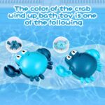 twoonto Baby Bath Toys, Wind Up Magnetic Fishing Games Squirt Bathroom Toys with Fishing Net, Floating Pool Bathtub Toys, Montessori Toys for Toddlers, Boys, Girls (Style A) - Image 8