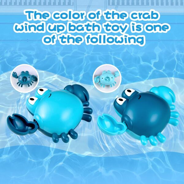 twoonto Baby Bath Toys, Wind Up Magnetic Fishing Games Squirt Bathroom Toys with Fishing Net, Floating Pool Bathtub Toys, Montessori Toys for Toddlers, Boys, Girls (Style A) - Image 8