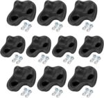 10PCS Plastic Rock Climbing Holds Set, DIY Tree Rock Climbing Holds for Kids & Adults Climber, Kids Indoor and Outdoor Play Set Use, Includes Mounting Screws.