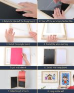 Ciscle Kids Art Frames, 2 Pack A4 Fillable Front Opening Photo Frames, Display Frames for Kids Artwork for 150 Pictures, Ideal for Children's Drawings, Kids Art Projects, School, Home or Office(Wood) - Image 7