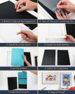 Ciscle Kids Art Frames, 2 Pack A4 Fillable Front Opening Photo Frames, Display Frames for Kids Artwork for 150 Pictures, Ideal for Children's Drawings, Kids Art Projects, School, Home or Office(White) - Image 7