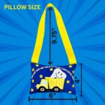 Tooth Fairy Pillow w/ Fun Dump Truck Design - Tooth Fairy Tooth Holder w/ Handle -Large Pocket, Easy Hang Tooth Fairy Accessories for boys - Perfect Tooth Fairy Gift with Cute Saying - 4 x 6 inches - Image 3