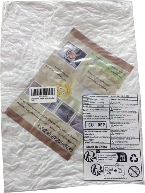 AS AWESLING Body Pillow for Adults, Full Body Pilllow for sleeping, Long Round Cervical Pillow, Bolster Pillow, Side Sleeper Body Pillow with Cover (90 x 20 CM, BLUE) - Image 8