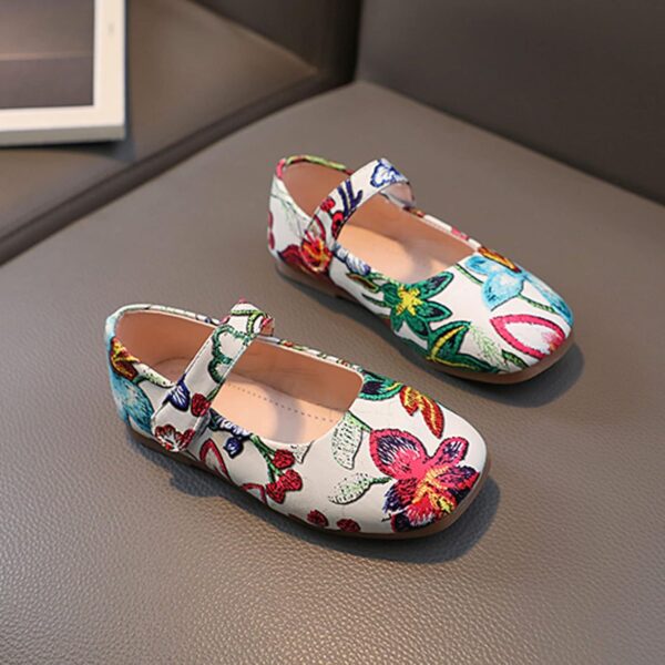 Toddler Summer Shoes Girls Toddler Girl Flip Flops Size 11 Fashion Summer Children Sandals Girls Casual Shoes Flat Bottom Lightweight Colorful Flower Pattern Hook Loop - Image 5