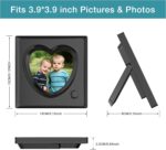 Picture Frame Personalized Voice 20S Recordable, 3.9x3.9 Love Heart Shape Gifts for Graduation, Christmas, Birthday, Wedding, Photo Frame for Tabletop Desk Bookshelf Office Home - Image 3