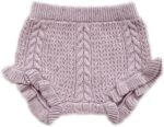 Choomomo Infant Baby Girls Shorts Ruffles Crochet Knit Bloomers Panties Underwear for Homewear