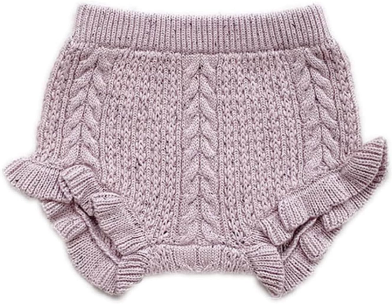 71Thq4SUCXL._AC_SL1500_.jpg Choomomo Infant Baby Girls Shorts Ruffles Crochet Knit Bloomers Panties Underwear for Homewear - Image 1