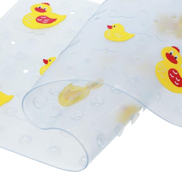aztex Non-Slip Ducky Design Bath Mat, Non-Slip Kids Bath Mat with suction cups, Bath mat for toddlers and babies, Printed Bathtub mat, PVC bath mat, 72cm x 35cm - Image 3
